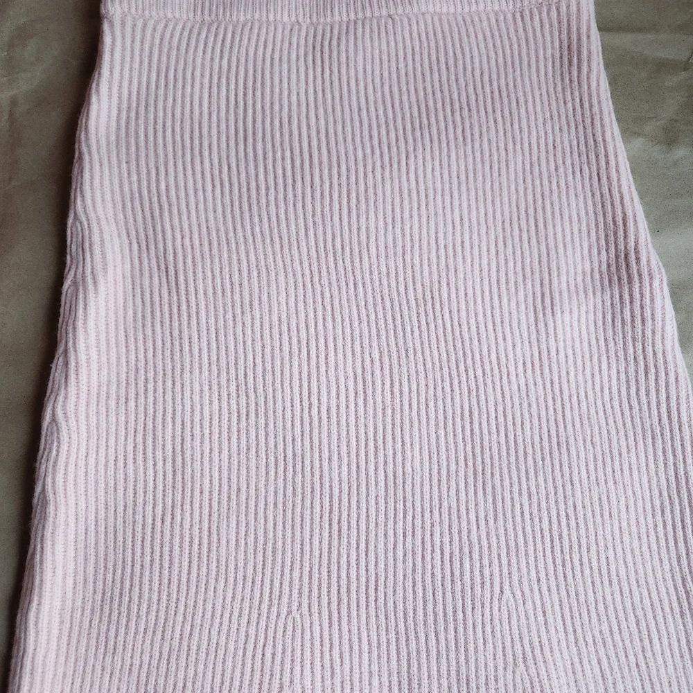 H&M KNIT-RIB Midi Skirt Pink Sz M NWT